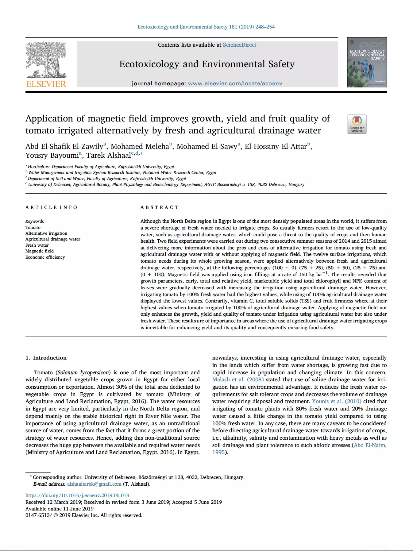 Ecotoxicology